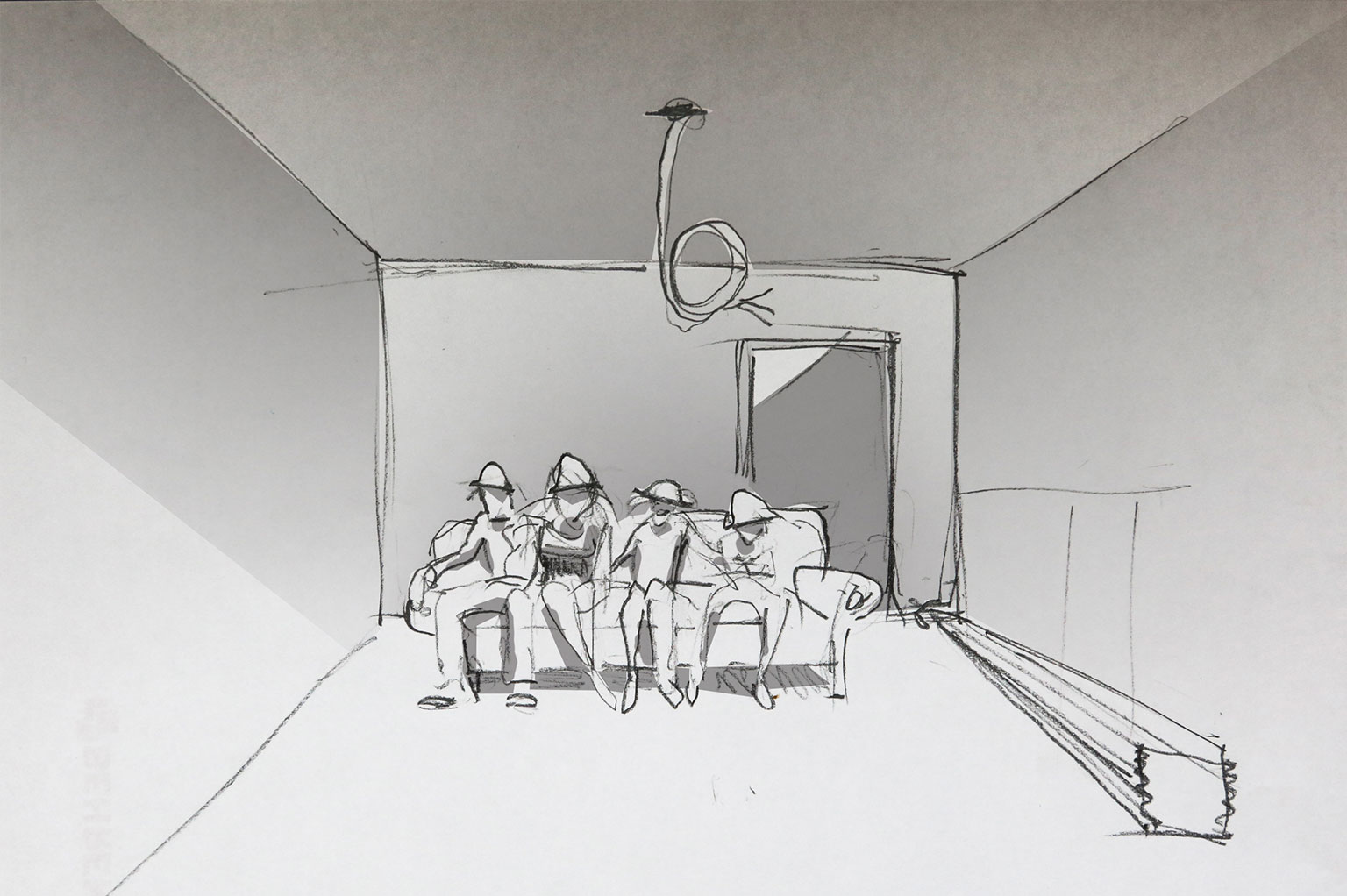 Skizze #2 Hier bleiben