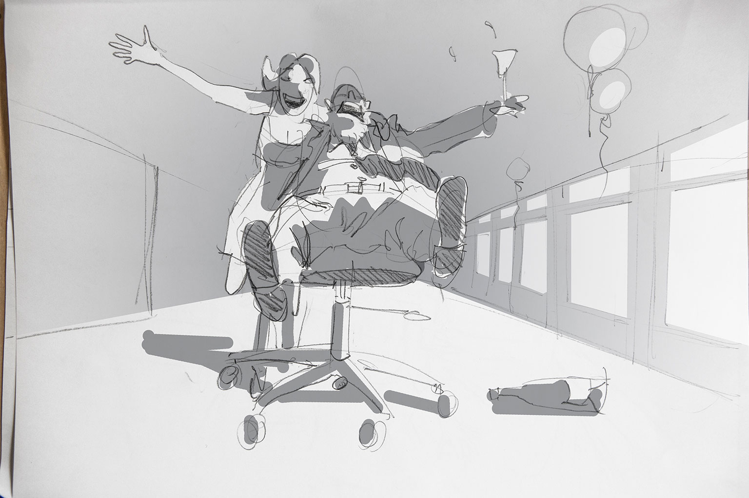 Skizze #4 Bürofreude